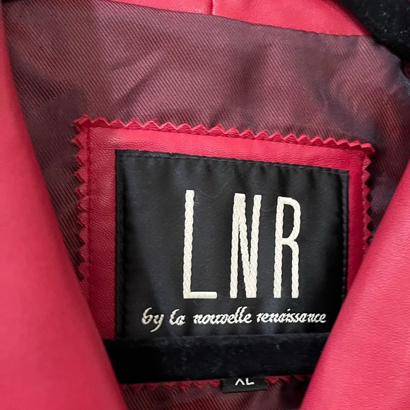 La Nouvelle Renaissance Leather Coat Burgundy Red Women’s XL - Picture 7 of 7
